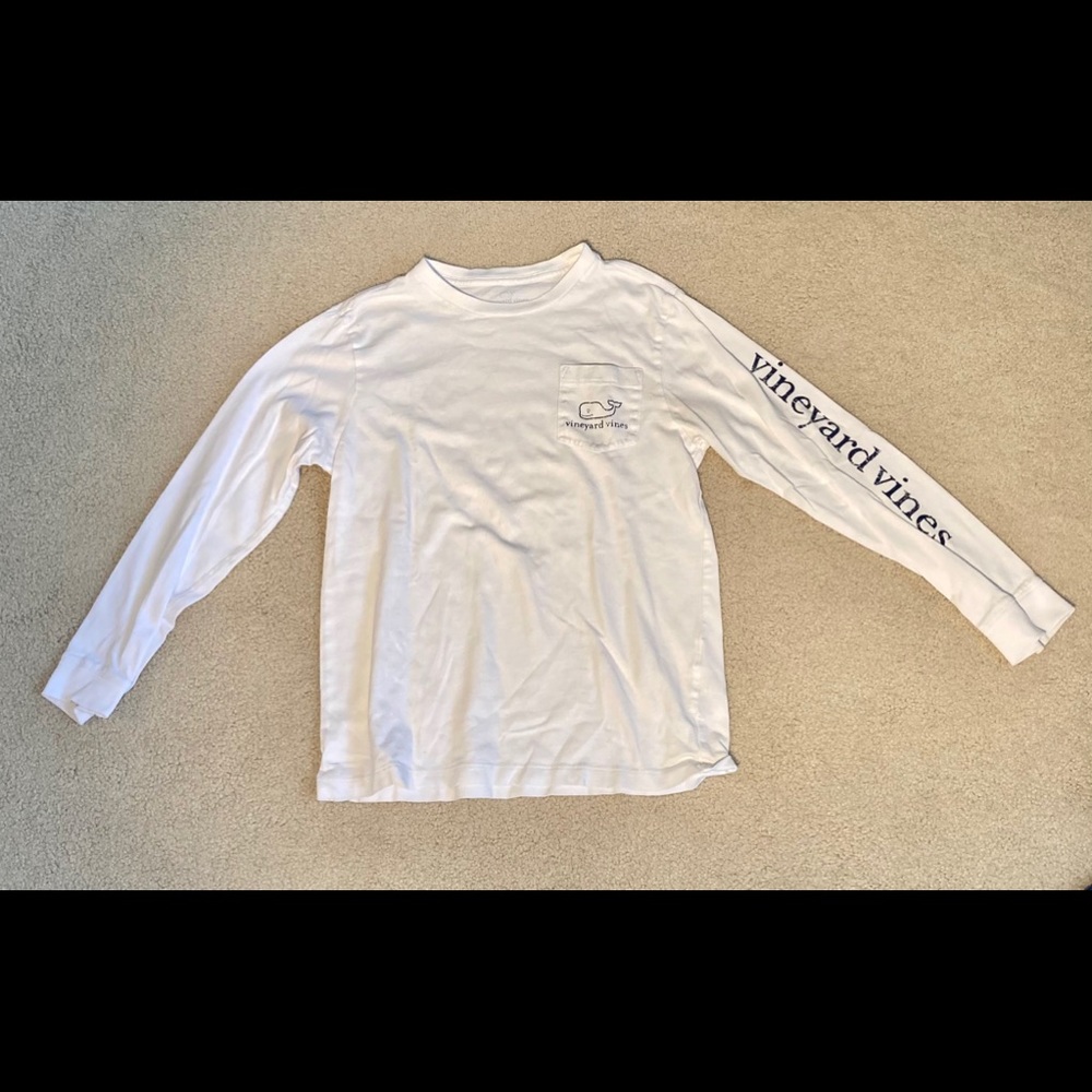 White Original Vineyard Vines Long Sleeve